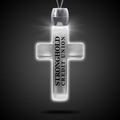 24" White Cross Light-Up Pendant Necklace